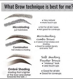 Combination Brows, Natural Looking Eyebrows, Ombre Powder Brows, Brow Quotes, Matte Make Up, Eyebrow Shading, Ombre Brows