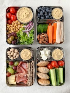 Healthy Lunch Box Ideas (50+ Ideas) Hummus Lunch, Lunch Box Ideas, Healthy Lunch Meal Prep, Healthy School Lunches, Easy Healthy Lunches, Easy Healthy Meal Prep, Makanan Diet, Lunch Recipes Healthy