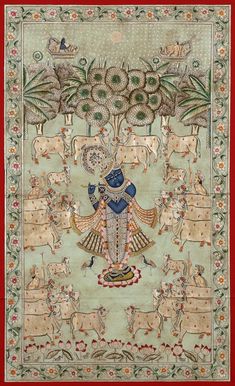 Devotional Paintings, Paintings On Fabric, 28 October, Indian Art Gallery, Temple Art