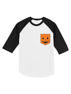 PRICES MAY VARY. 100% Cotton Made in the USA Pull On closure Machine Wash Jack o lantern pumpkin face; Halloween shirts for toddler kids. A nice casual trick or treat party outfit to make your kid looking fun while out collecting sweets Gift idea for Halloween; makes a nice present for your son, daughter, nephew, niece, grandson or granddaughter. A fun way to celebrate the spooky season Feature: quality basic wear printed garment; Comfort style made of friendly material, soft, comfortable and br Halloween Shirts For Toddlers, Smiling Pumpkin, Toddler Halloween Shirts, Easy Costume, Jack O Lantern Faces, Halloween Long Sleeve, Last Minute Halloween Costumes, Pumpkin Face, Easy Costumes