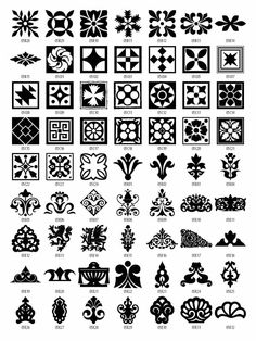 an image of different designs in black and white