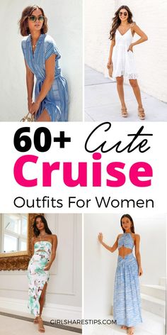 Travel Outfit Cruise, Cruise Outfits Women 20s, Trendy Cruise Outfits, Outfits Ideas For Cruise, Outfits For Boat Cruise For Women, Bermuda Cruise Outfits For Women, Classic Cruise Outfits, Caribbean Nights Party Outfit, Trendy Cruise Outfits For Women