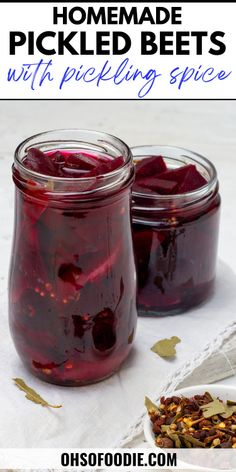 homemade pickled beets with pelleting spice