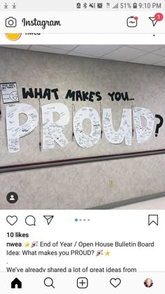 an instagram page with the words what makes you proud written on it