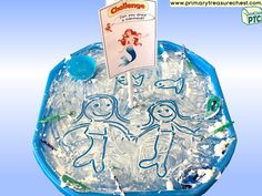 an ice tray with some drawings on it