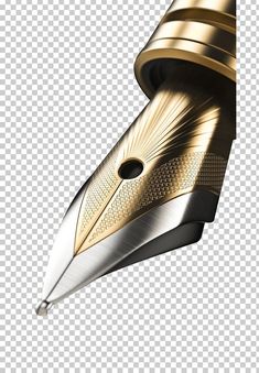 a fountain pen with gold accents on it