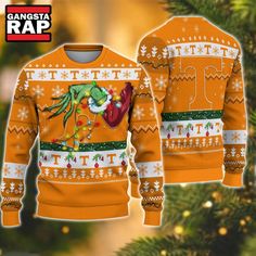 NCAA Tennessee Volunteers Grinch Hand Ugly Christmas Sweater Get ready to spread some holiday cheer with the NCAA Tennessee Volunteers Grinch Hand Ugly Christmas Sweater! This festive sweater perfectly blends the spirit of college football and the joy of the holiday season, making it a must-have for true fans and those looking to embrace the fun of ugly sweater parties. Featuring a playful Grinch hand design, this ugly Christmas sweater captures the whimsical essence of this beloved holiday char Grinch Christmas Lights, Unique Ugly Christmas Sweater, Grinch Hands, 3d Sweater, Christmas Ugly Sweater, Christmas Grinch, Holiday Attire, Funny Xmas, Clemson Tigers