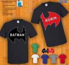 Couples Tshirts  Batman & Robin by 77Teez on Etsy, $24.99  We will always have matching outfits at our parties. Sadies Outfits, Wolf Puppies, Couple Shirts Matching, Matching Shirts For Couples, Sadies Dance, Tweedle Dee Tweedle Dum, Shirts For Couples, Sadie Hawkins, Tweedle Dum