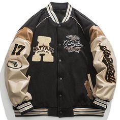 Mens Varsity Jacket, Motorcycle Racing Jacket, Varsity Jacket Embroidery, Outfits Quotes, Jackets Oversized, Vintage Varsity Jacket, Jacket Embroidery, Aelfric Eden