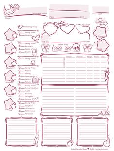 the printable planner for valentine's day with hearts and other things to do