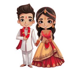 Engagement Indian, Bride Cartoon, Ring Platter, Dress Png, Caricature Wedding, Wedding Caricature, Marathi Wedding