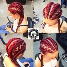 Red Hair For Fall, Fall Red Hair, Hair For Fall, Red Braids, Red Box Braids, Cornrows With Box Braids, Biracial Hair, Big Braids, Feed In Braids Hairstyles