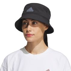 Shade your eyes from the sun with this women's adidas Shoreline bucket hat. Shade your eyes from the sun with this women's adidas Shoreline bucket hat. FEATURES Folding design is ideal for travel Bucket silhouette add a modern edgeDETAILS 2.25-in. brim One size fits most Nylon Hand wash Imported Color: Black. Gender: female. Age Group: adult. Adjustable Hats For Sports Events, Sports Visor Sun Hat, Sporty Bucket Hat With Curved Brim For Sports, Black Wide Brim Sun Hat For Sports, Summer Sports Bucket Hat, Sporty Summer Bucket Hat With Curved Brim, Casual Black Hat With Adidas Logo, Casual Wide Brim Bucket Hat For Sports, Spring Sports Sun Hat