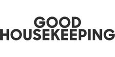 the words good house keeping written in black on a white background