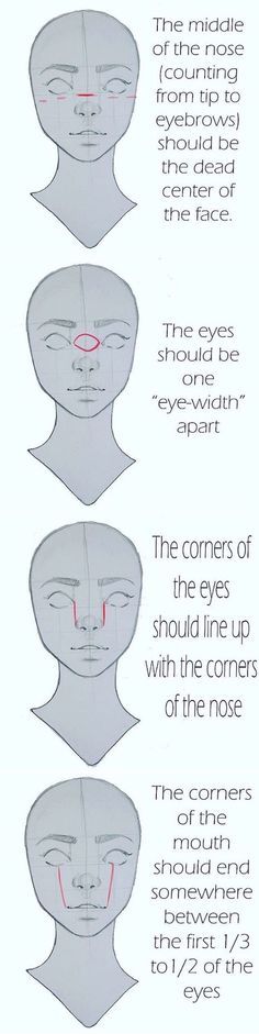 an info sheet with instructions on how to draw the face and eyes in three different ways