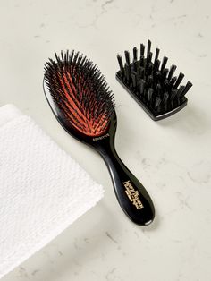 This pocket-size hair brush is made especially for very fine and thinning hair and for people with a sensitive scalp. It's also designed to be very gentle for people who are losing their hair due to medical reasons like alopecia and chemotherapy. It's handcrafted with premium-grade boar bristles - proven to be gentle on the hair and scalp - to create the ultimate grooming tool. This Mason Pearson brush is designed to distribute your hair's natural oils (leaving your hair looking shinier and healthier!) while stimulating circulation to the hair follicles. Proper brushing helps to normalize the production of sebum to balance oily and dry hair and a dry scalp. The patented pneumatic cushion conforms to the contours of the scalp to optimize brushing with little effort. Made for fine, thinning Mason Pearson Brush, Boar Bristle Brush, Mason Pearson, Vermont Country Store, Natural Hair Oils, Hair Due, Sensitive Scalp, Bristle Brush, Dry Scalp