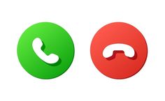 two green and red circles with the same phone on them