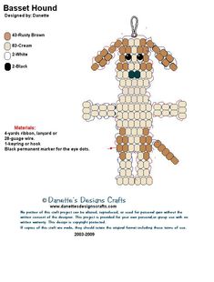 an ornament is shown with instructions for how to make the dog from squares