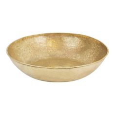 a gold bowl on a white background with no one in it or the bowl is empty