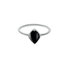 Embrace the appeal of this stacking ring, featuring a sleek black onyx gemstone set in Fairmined ethical sterling silver. Black onyx, known for good energy and inner strength, symbolises resilience and empowerment, making it a meaningful piece for your journey or a thoughtful gift.  Whether stacked with other Juraster rings or worn solo, this ring exudes distinctive allure. The diamond-shaped black onyx represents strength and purpose, reflecting Juraster's commitment to quality and ethical craf Black Gemstone Open Ring, Luxury Silver Signet Ring With Onyx, Adjustable Onyx Rings With Black Enamel, Sterling Silver Black Onyx Rings, Adjustable Silver Onyx Ring, Stocking Fillers For Him, Sterling Silver Stacking Rings, Stocking Fillers For Her, Silver Stacking Rings