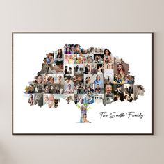 a family tree made up of photos and the words, the 5th family on it