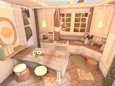 Kitchen Small House, Bloxburg Decor, House Design Plans, House Decorating Ideas, Roblox House