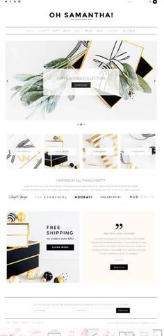 the website is designed to look like it has been made with gold and black accents