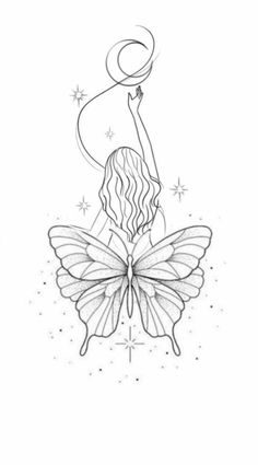 Fairy Tattoo Designs Unique, Butterfly Tattoo Stencil, Hand And Finger Tattoos, Butterfly Art Painting, Small Pretty Tattoos, Tattoo Stencil Outline, Mandala Tattoo Design, Fairy Tattoo, Line Art Tattoos Fairy Tattoo Designs Unique, Hand And Finger Tattoos, Butterfly Art Painting, Small Pretty Tattoos, Fairy Tattoo, Line Art Tattoos, Butterfly Drawing, Art Tattoos