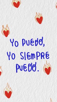 the words yo puerto, yo slempre pueblo written in blue ink on white paper