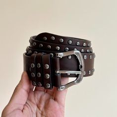 Vintage Brown Studded American Western Cowboy Boho Belt These Belts Are Unisex :)! Beautiful Design One Size Fits Most 1.5 W X 45l Brand New Cowboy Belt, Boho Belts, American Western, Studded Belt, Western Cowboy, Vintage Brown, Custom Leather, Beautiful Design, Cowboy