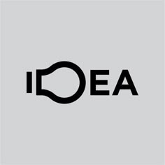 the word idea is written in black on a white background with an oval shaped outline