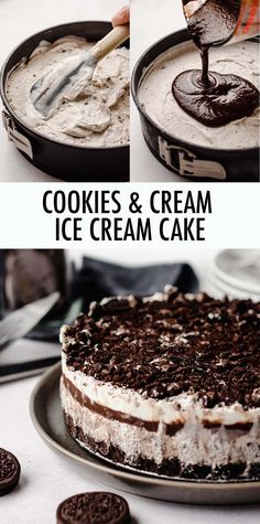 there is a cake with cookies and cream on it