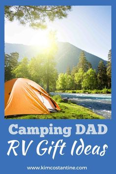 the camping dad rv gift idea with text overlay reading camping dad rv gift ideas