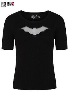 Top Seller for Hell Bunny Bat Jumper Gothic See-Through Mesh Halloween Top Short Sleeve Knit, Womens Tops Bat Halloween, Halloween Top, Theme Halloween, Casual Party, Knit Jumper, Fashion Tops, Womens Clothing Tops, Trendy Fashion, Short Sleeves Tops