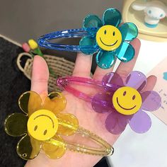 Pretty Petal Hair Clip | BOOGZEL APPAREL – Boogzel Apparel Decora Fashion, Summer Hair Accessories, Clown Core, Smiley Faces, Funky Jewelry, Cute Accessories, Kid Core, Flower Hair Clips, Retro Flowers