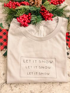 The S-word that some of us never want to hear and others of us can not get enough of! SNOW! This holiday design is for those of you who are subtly festive. This minimalist, simple design is the perfect addition to your favorite pair of jeans or comfy yoga pants! OR when you are trying to conjure up a snow-day! It is an understated design with a lot of chic feminine vibes. The color of this tee is a light grey. A nice color with the fine lined design in black. This tee is sure to get you all the compliments and hopefully a snowy day or two!  getting your shirt: Your tee is made and shipped out within 1-3 weeks. Shipping can take an additional 3-7 days. sizing: All crewnecks are unisex, may run slightly larger so make sure to check the size chart! how to wash: To ensure longevity, wash with Feminine Vibes, A Snowy Day, Portsmouth Nh, Snowy Day, Snow Day, Let It Snow, Portsmouth, Holiday Design, S Word