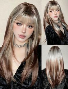 1970 Hairstyles, Intricate Hairstyles, Hair Streaks, Makeup Looks Tutorial, Haircuts With Bangs, Outfits Winter, How To Draw Hair, Great Hair, Hair Day