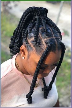 (微博 ID: 美辣斯儿er) self cut bangs tutorial at home Hairstyles Braids For Black Women, African Natural Hairstyles, Princesa Tiana, Plaits Hairstyles, Braiding Styles, Box Braids Hairstyles For Black Women