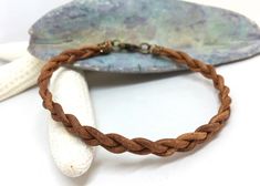 Leather Braided Bracelet Unisex Bracelet Leather Anklet - Etsy Leather Anklets, Necklace Minimalist Jewelry, Foot Bracelet, Bracelet Leather, Braided Leather Bracelet, Braided Bracelet, Necklace Minimalist, Unisex Bracelets, Leather Cuffs Bracelet