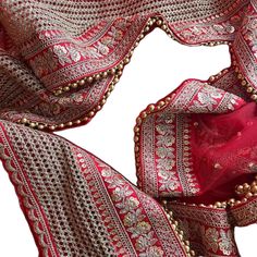 Semi-stitched Choli For Traditional Ceremonies During Diwali, Bollywood Style Lehenga For Traditional Ceremonies, Traditional Drape Bollywood Lehenga For Ceremonies, Red Nida Sets With Dupatta, Traditional Red Wear With Sheer Dupatta, Red Traditional Wear With Sheer Dupatta, Red Set With Dupatta In Nida, Red Traditional Wear With Sheer Dupatta For Festivals, Red Dola Silk Lehenga For Eid