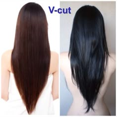 The V cut hairstyle ❤️ V Cut Haircut, Wedding Blonde, Long Balayage, Grunge Hairstyles, V Cut Hair, Pretty Poison, Wedding Hair Brunette, Brunette Hairstyles, V Hair