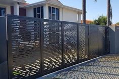 a fence that has been designed to look like it's made out of metal