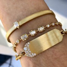 Bangles Making, Mens Gold Bracelets, Bangles Jewelry Designs, Vintage Silhouette, Gold Bangles Design, Bangle Designs, Gorgeous Jewelry, Simple Jewelry, Diamond Bracelets