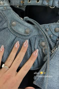 Graduation Nails, Chrome Nail Powder, Casual Nails, Soft Nails, Her Nails, White Nail