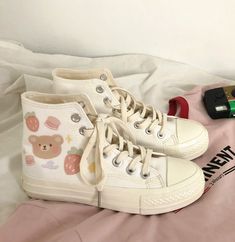 Cute Bear Canvas Shoes PN2862 Thank you so much for your review on the instagram @hi_itsharmony(the last two pictures) ●Size:please see the picture. ●Material:canvas (Please allow 1-3cm differs due to manual measurement.As different computers display colors differently,the color of the actual may vary slightly from the above images.Thanks for your understanding.) ●About Shipping: We attach great importance to the orders of each customer and parcel delivery. 1.Processing time: 2-3 business days. 2.Shipping time: 10-15 business days to US, please allow 3-4 weeks shipping to other country.(Shipping times can be affected by variable customs clearance times or public holidays.) Trendy Canvas Shoes With Vulcanized Sole, Trendy Beige Canvas Shoes For Streetwear, Trendy Canvas Shoes With Round Toe, Trendy Round Toe Canvas Shoes, Trendy White Closed Toe Canvas Shoes, Trendy Canvas Shoes With Rubber Sole, Trendy Beige Canvas Sneakers, Cute Lace-up Canvas Shoes With White Sole, Trendy Flat Canvas Shoes With Vulcanized Sole