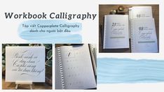 the workbook calligraphy book is open and ready to be used as a notebook