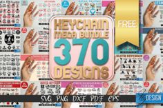 the heychain mega bundle is on sale for $ 70 with over 350 designs