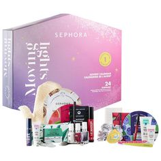 What it is:An essential, limited-edition beauty advent calendar with 24 makeup, skincare, bath, and accessory gifts to discover-including one exclusive surprise.What Else You Need to Know: The long-awaited Advent calendar is here. Unwrap the magic of 24 makeup, skincare, bath, and accessory beauty gifts from December 1st to the 24th. Discover an exclusive surprise available only in this calendar. Developed using a more responsible approach: the calendar's packaging is made from cardboard sourced Moving Lights, Best Beauty Advent Calendar, Beauty Advent, Makeup Sephora, Brightening Eye Cream, Sephora Favorites, Skin Gel, Holiday Beauty, Beauty Advent Calendar