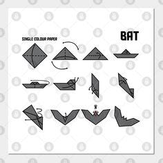 an origami paper boat and other shapes to make it look like they are floating