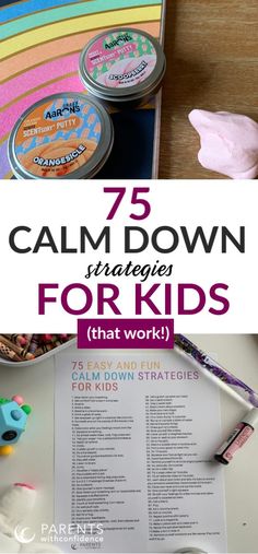 the words calm down are shown in this collage with text that reads, 7 ways to